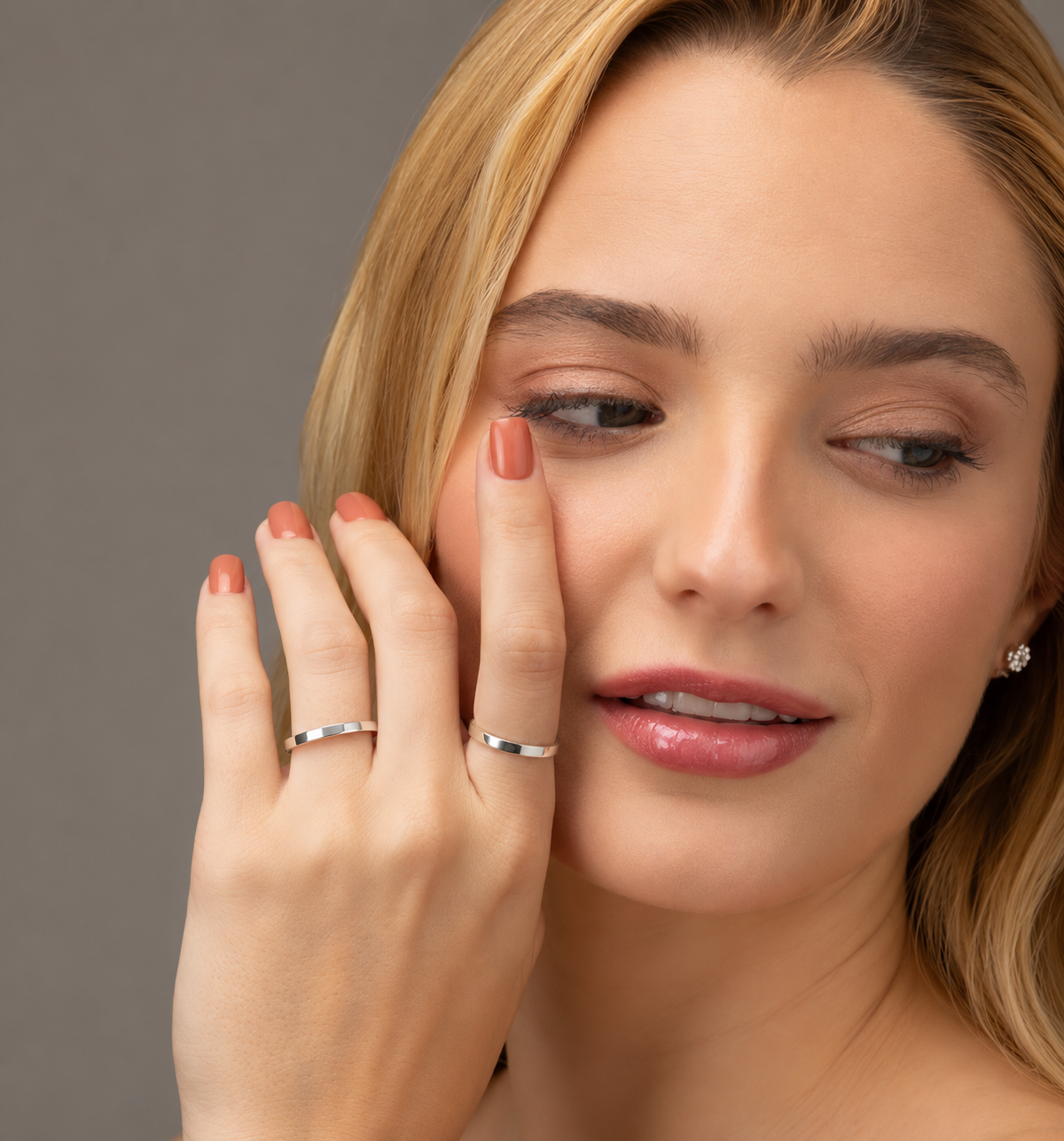 Par de Alianças de Namoro Afrodite 2mm em Prata 950
