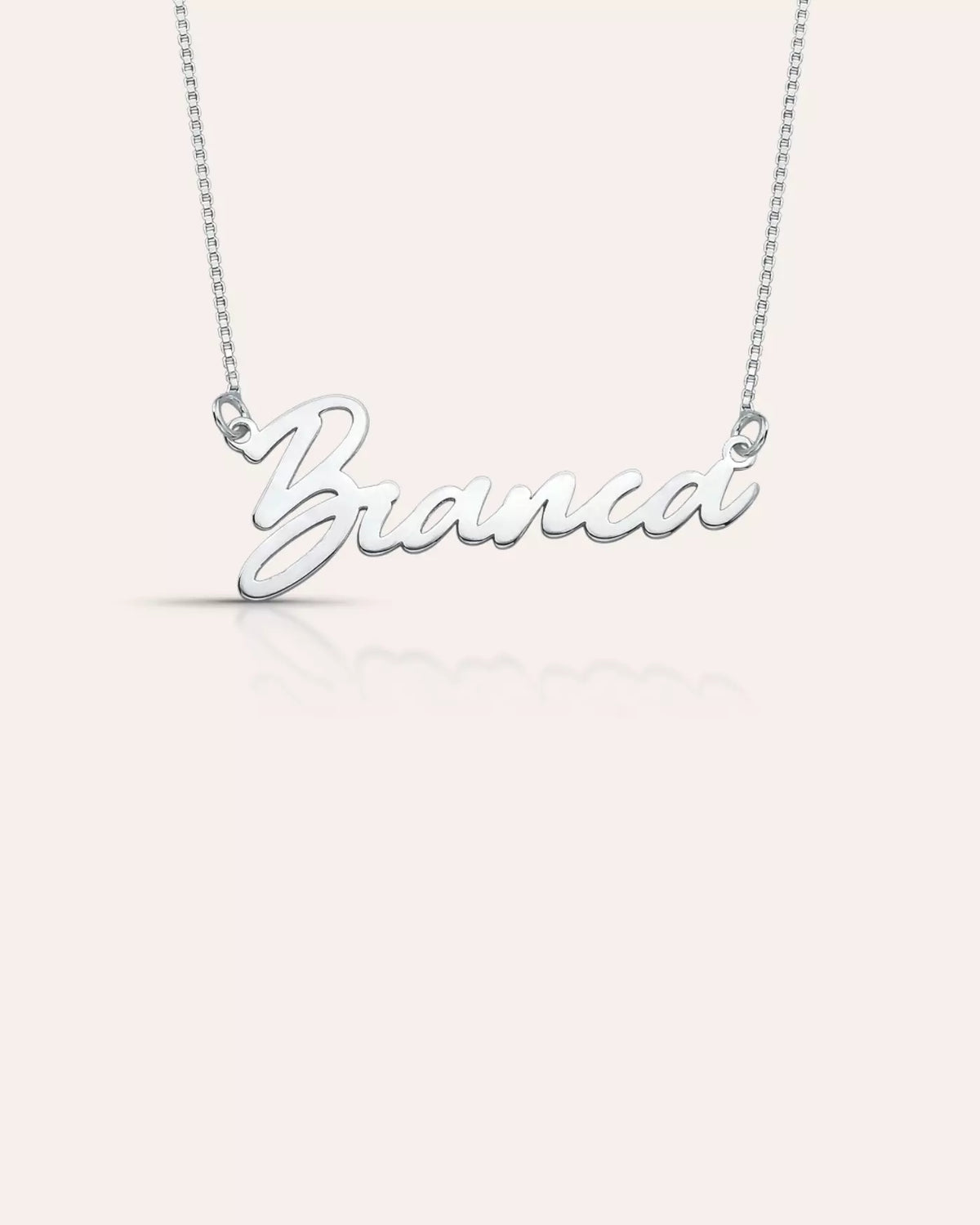 Colar de Prata Nome Liso Personalizado