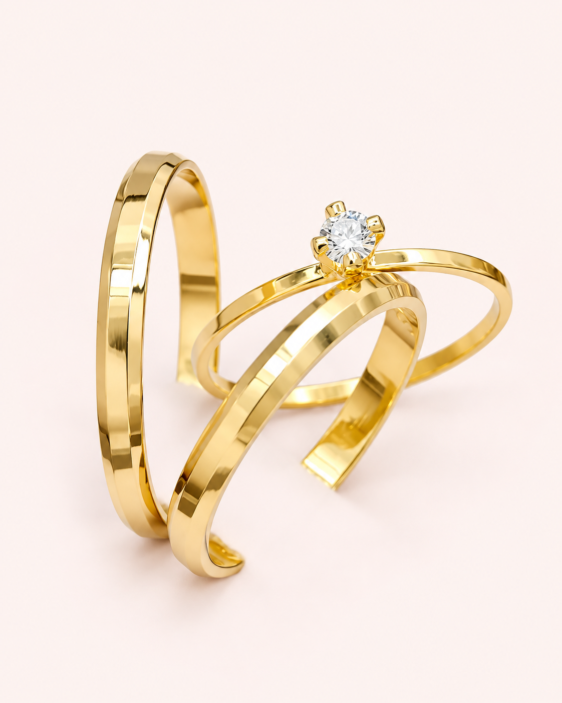 Par de alianças casamento Firenze 2mm de moeda antiga - Anel solitário Brinde