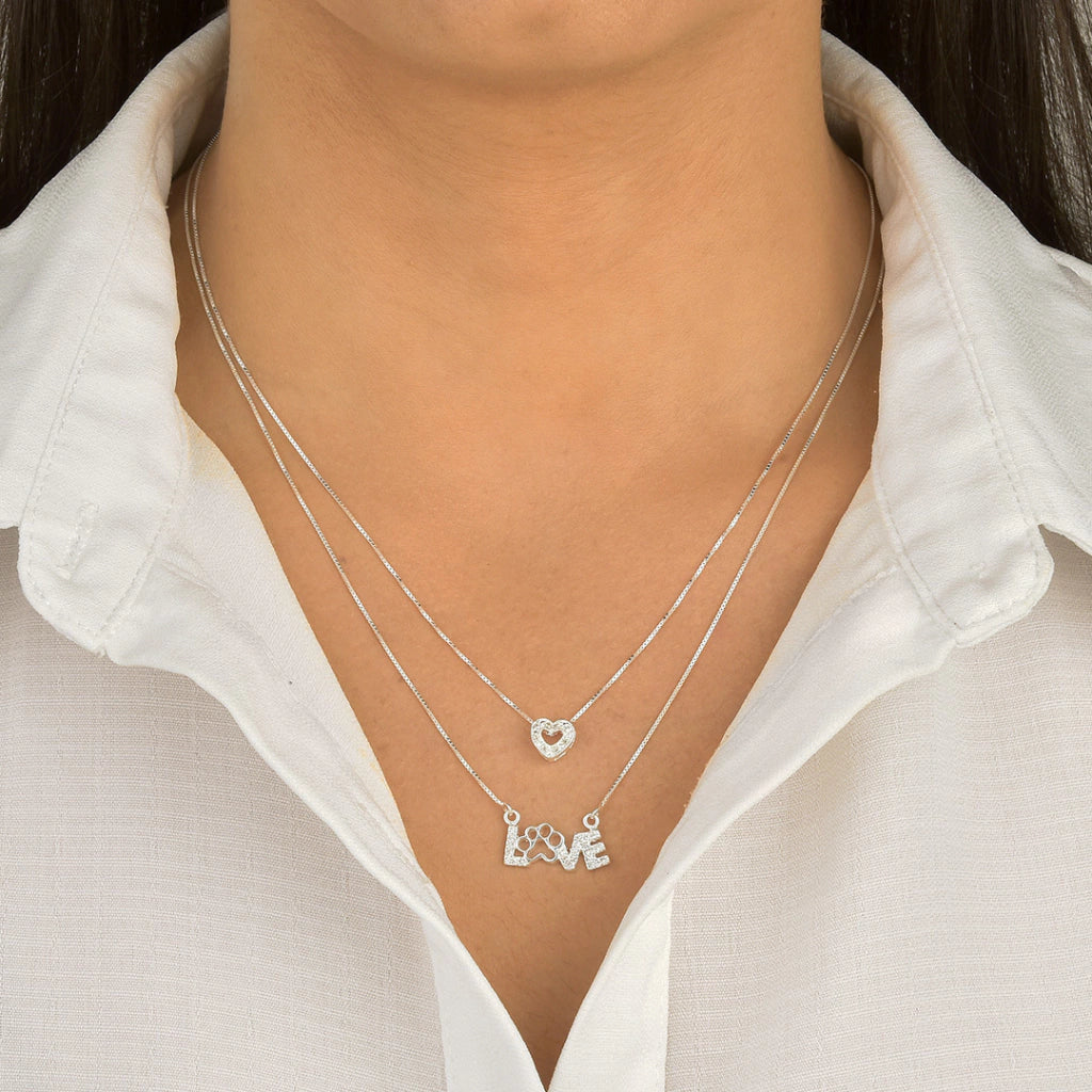 Gargantilha de Prata 925 Love Pata