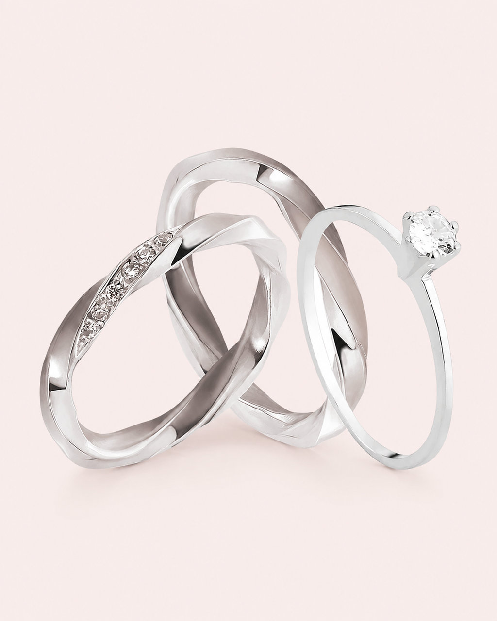 Par de Alianças Prata 950 Cecília 3mm