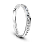Aliança de Namoro Prata 950 Paris 3mm Cravejadas – Elegância e Sofisticação em Cada Detalhe