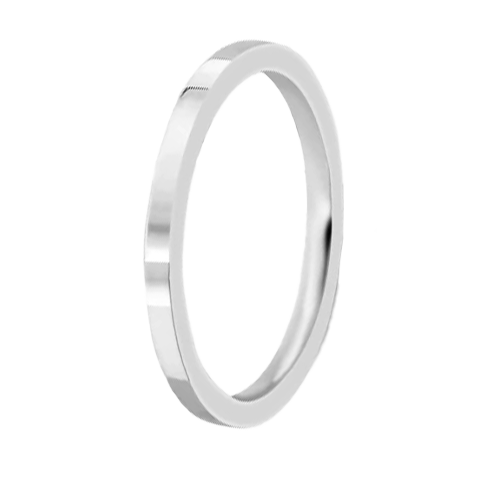 ALIANÇAS DE NAMORO PRATA 950 2MM RETA LISA POLIDA COM PEDRA ROXA