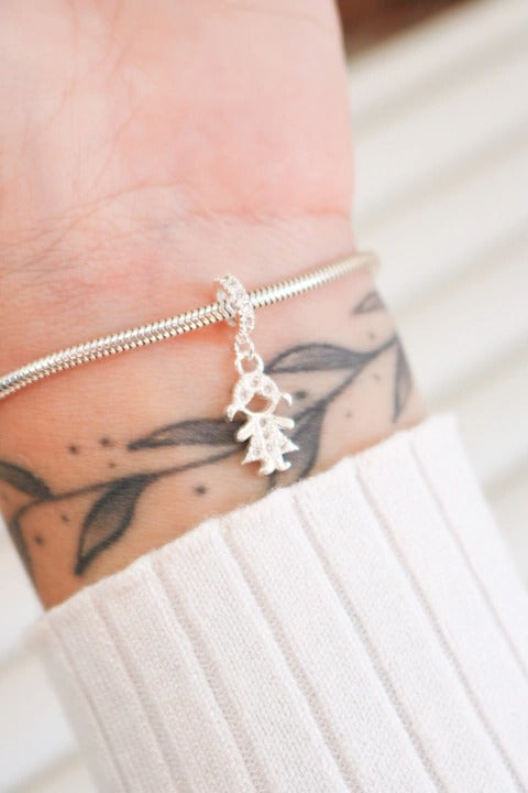 Berloque de pulseira pandora menina - PRATA 925