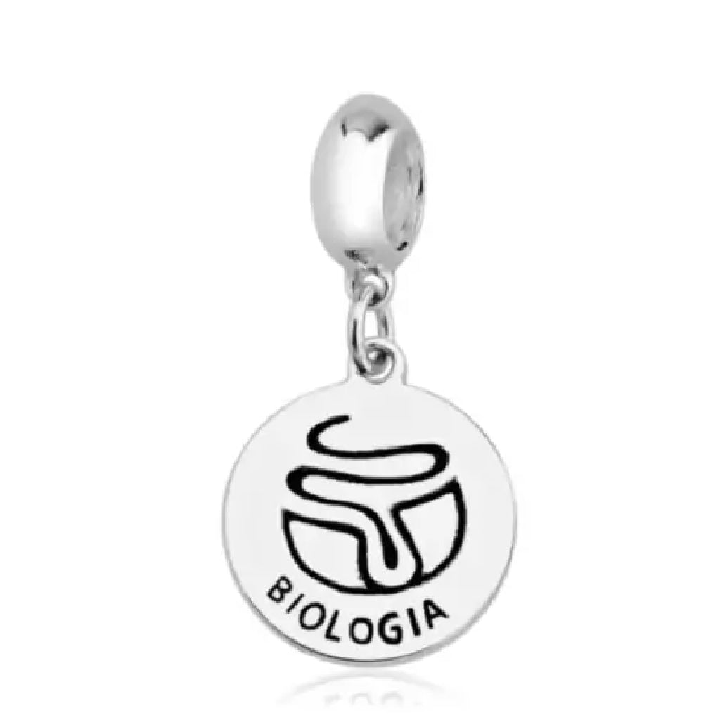 Berloque de pulseira pandora Profissão Biologia - PRATA 925