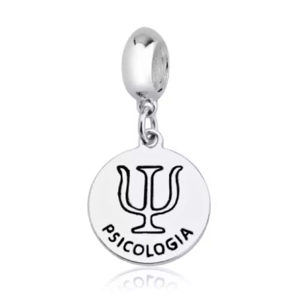 Berloque de pulseira pandora Profissão Psicologia - PRATA 925