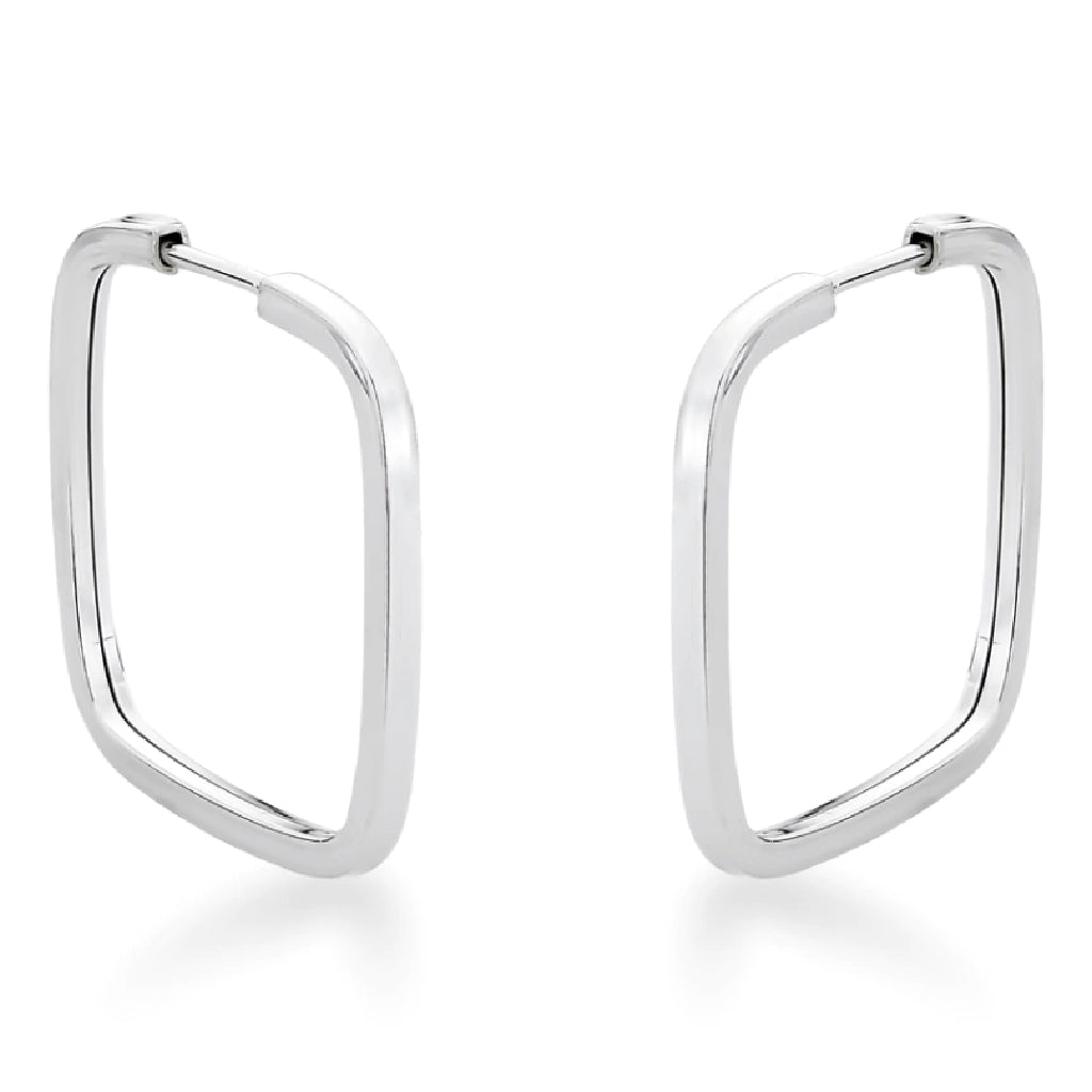 Brinco Feminino Quadrado - PRATA 925