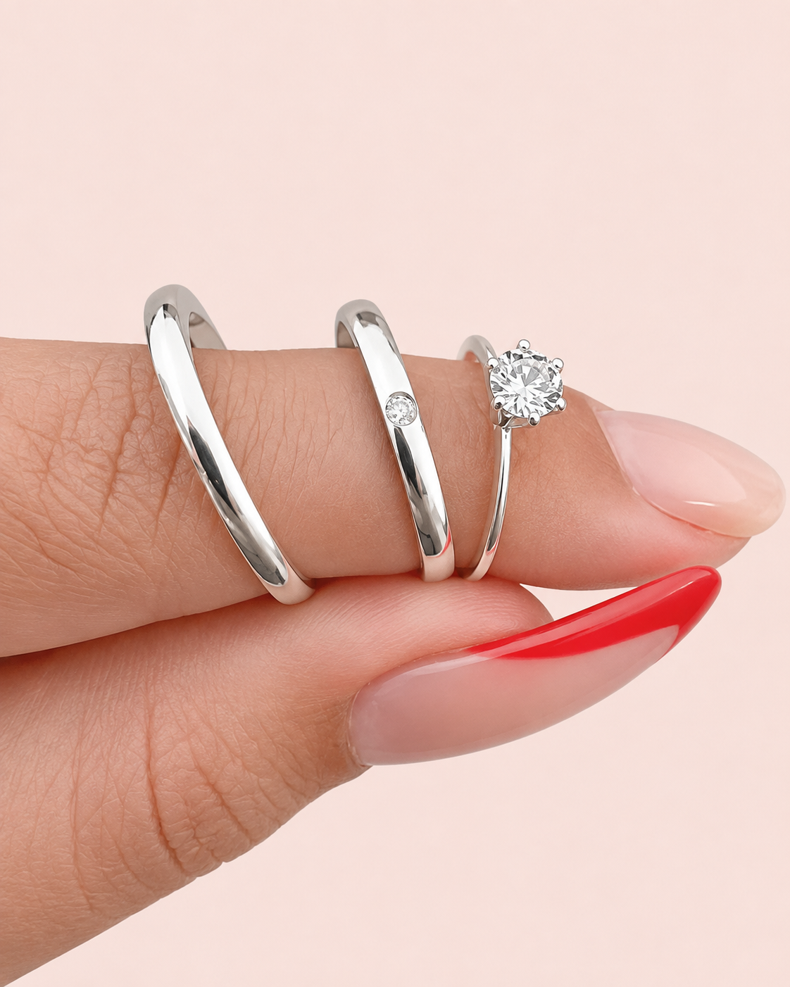 Par de Alianças Namoro Prata 950 Lola 3mm