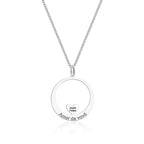 Colar feminino com 1 Coração com Nome Personalizado - PRATA 925