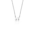 Colar  feminino Personalizado canga Cravejado com 2 Filhos (as) Com  Nomes - PRATA 925
