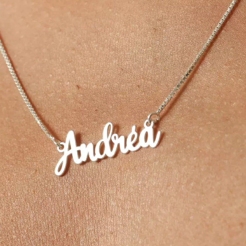 Colar feminino Personalizado Com Nome - PRATA 925