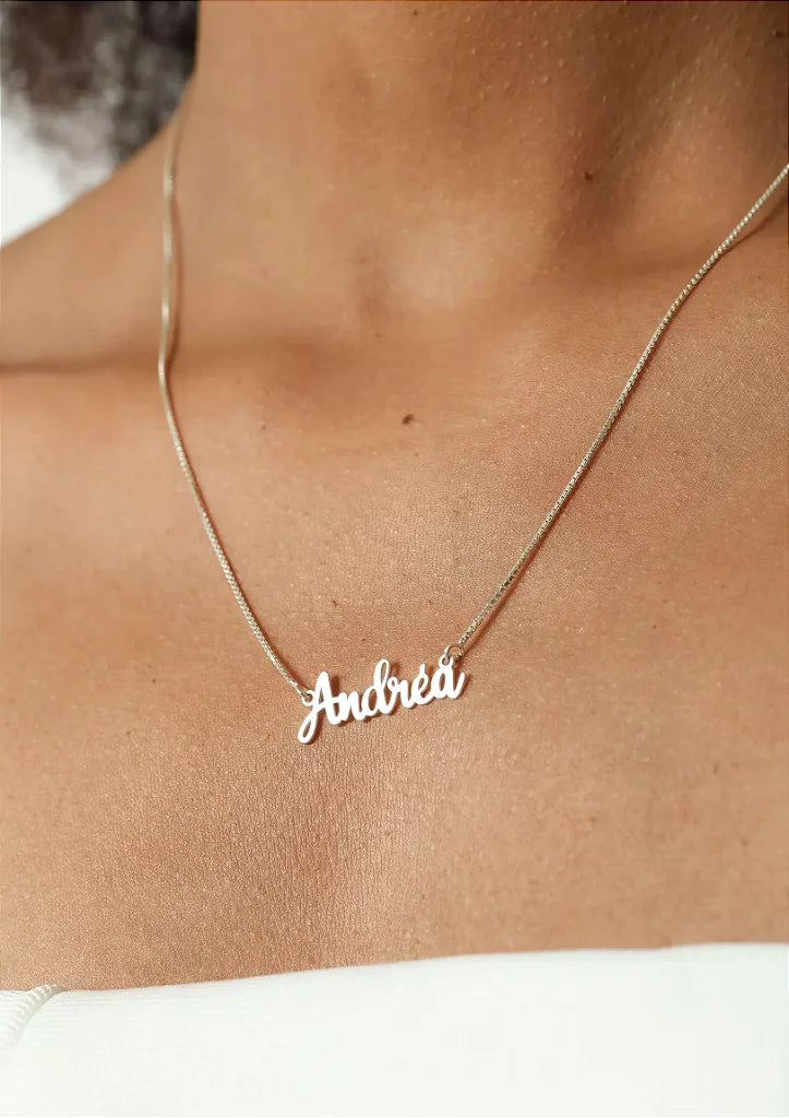Colar feminino Personalizado Com Nome - PRATA 925