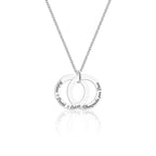 Colar Feminino Personalizado Nomes Personalizado Dupla Face em Prata  - PRATA 925
