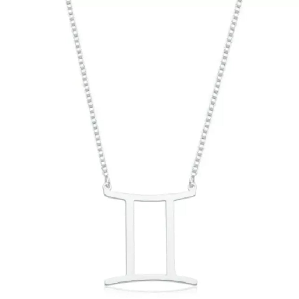 Colar Feminino Signo Gêmeos -  PRATA 925
