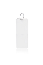 Colar Unissex Personalizado Placa retangular - PRATA 925