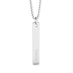 Colar Unissex Personalizado Prata Placa com Nome - PRATA 925