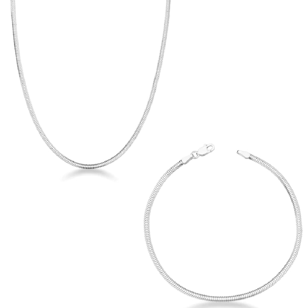 Kit Choker Lacraia + Pulseira Lacraia - PRATA 925