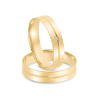 Par de alianças 4mm de casamento ouro 18k