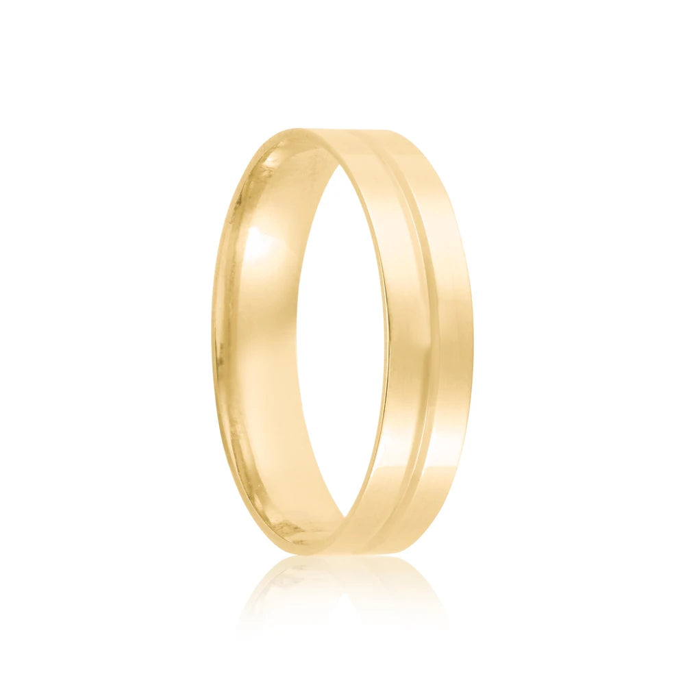 Par de alianças 4mm de casamento ouro 18k