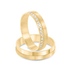 Par de alianças 5mm de casamento ouro 18k