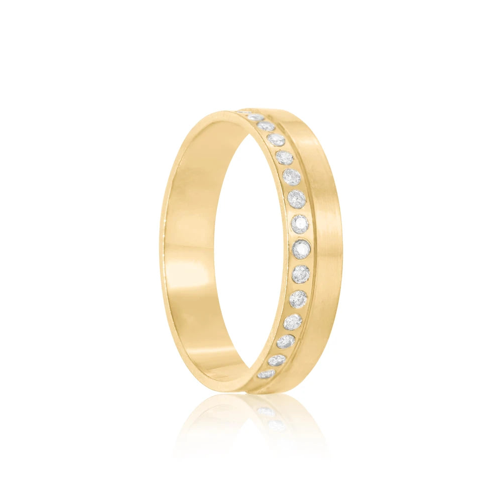 Par de alianças 5mm de casamento ouro 18k