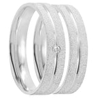 Par de Alianças Namoro Prata 950 Amara 5mm
