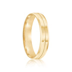 Par de alianças Amélia 5mm de casamento ouro 18k