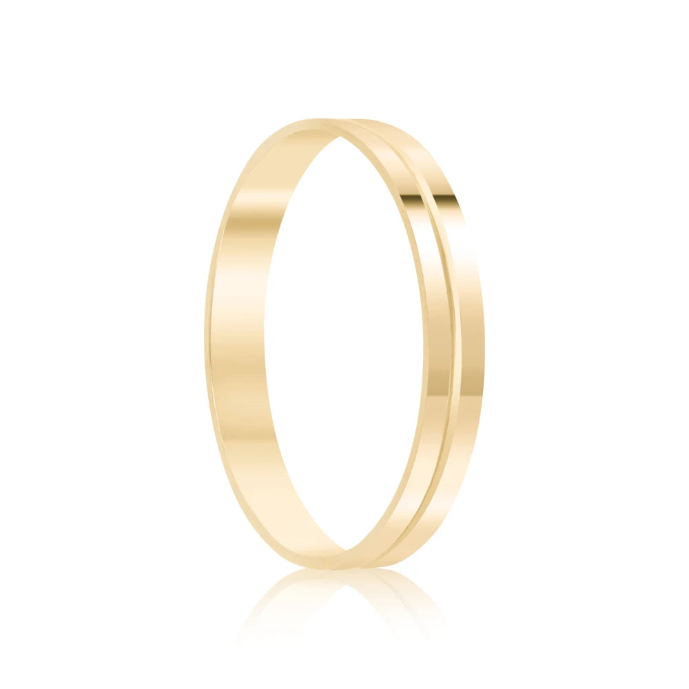 Par de alianças Anna 3mm de casamento ouro 18k