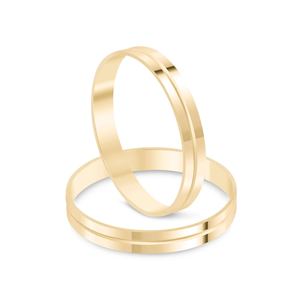 Par de alianças Anna 3mm de casamento ouro 18k