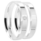 Par de alianças Namoro Prata 950 Antonela 4mm