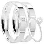 Par de alianças Namoro Prata 950 Antonela 4mm