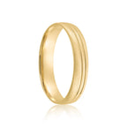 Par de alianças Athens 4mm de casamento ouro 18k