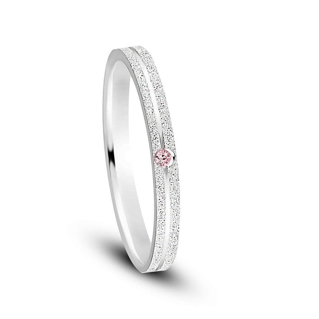 Par de alianças Aura 2mm Rosa de namoro + anel solitário Classic prata 950