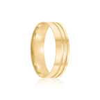 Par de alianças Aurelia 5mm de casamento ouro 18k