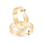 Par de alianças Bagdá 5mm de casamento ouro 18k