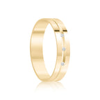 Par de alianças Bagdá 5mm de casamento ouro 18k