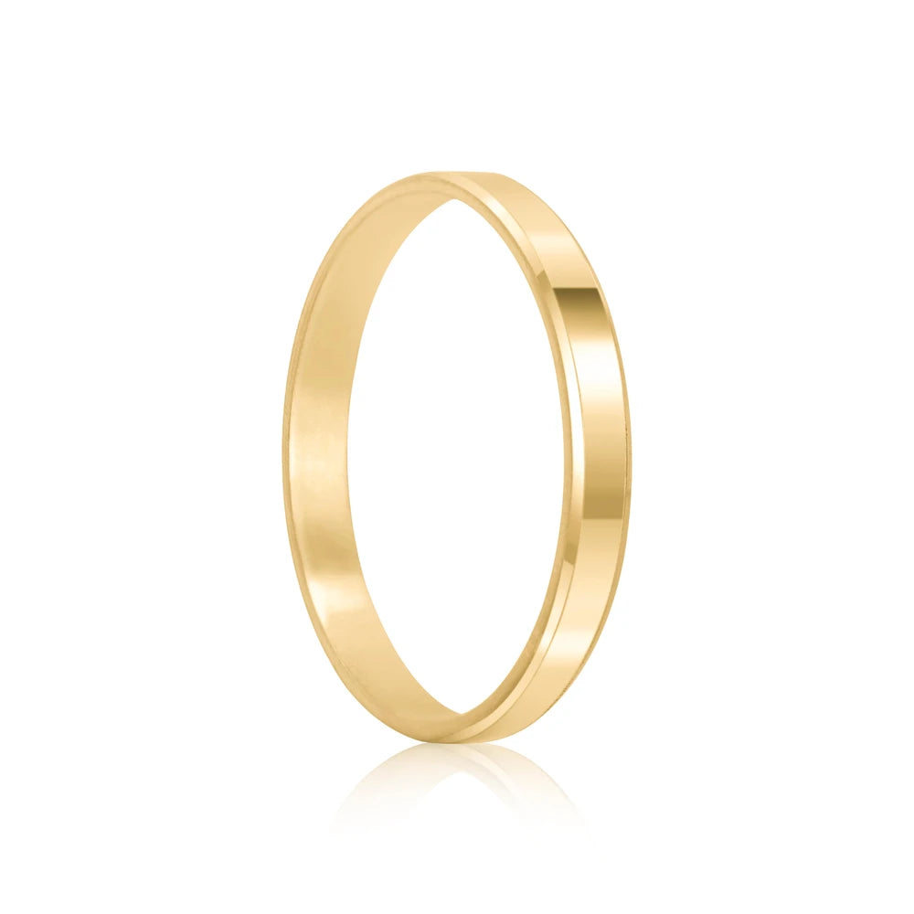 Par de alianças Belle 2mm de casamento ouro 18k