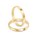 Par de alianças Belle 2mm de casamento ouro 18k