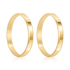 Par de alianças Belle 2mm de casamento ouro 18k