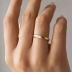 Par de alianças casamento Nala 4mm de moeda antiga - Anel solitário Brinde