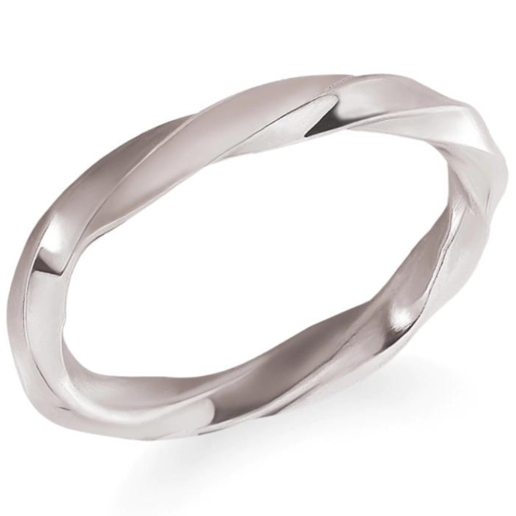 Par de Alianças Prata 950 Cecília 3mm