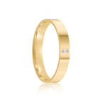 Par de alianças Cecily 4mm de casamento ouro 18k