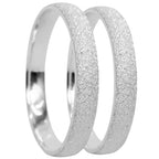 Par de alianças Clara 4mm de namoro + anel solitário prata 950