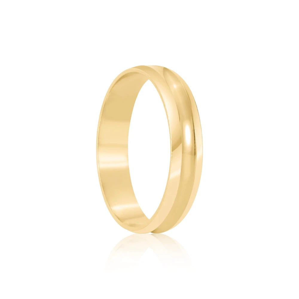 Par de alianças Clarisse 5mm de casamento ouro 18k