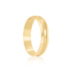 Par de alianças Clarisse 5mm de casamento ouro 18k