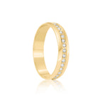Par de alianças Clarisse 5mm de casamento ouro 18k