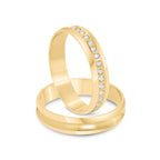 Par de alianças Clarisse 5mm de casamento ouro 18k