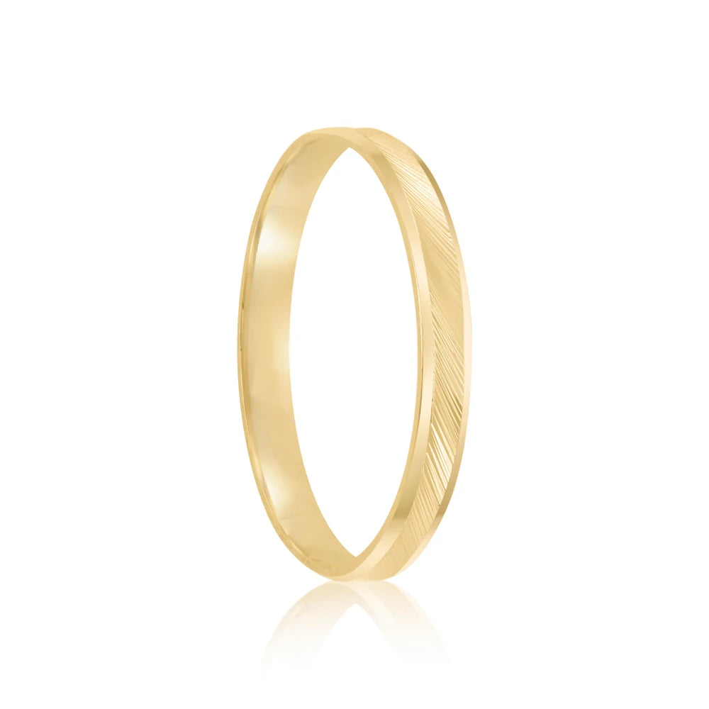 Par de alianças Cleo 3mm de casamento ouro 18k