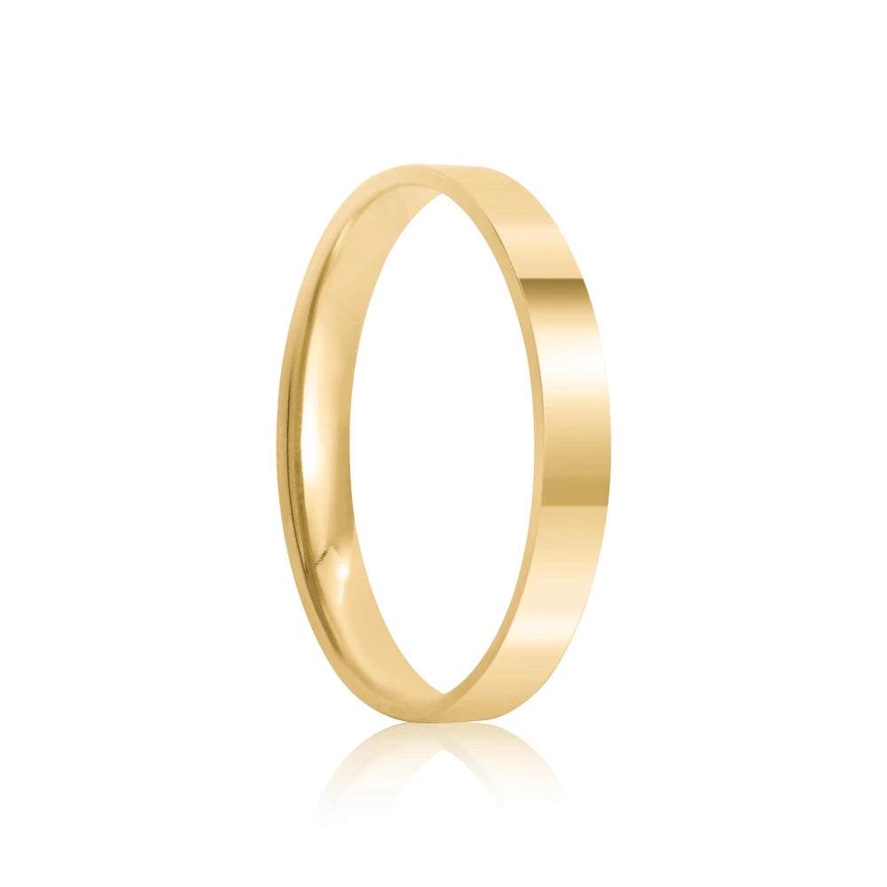 Par de alianças DaiseFelicity 2mm de casamento ouro 18k