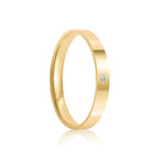Par de alianças DaiseFelicity 2mm de casamento ouro 18k